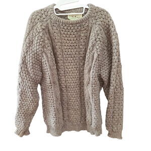 Cladyknit Donezal Handcraftz Womens Sweater Gray Size M 100% Pure Wool Pullover